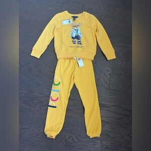 Ralph Lauren yellow bear Sweatshirt and Joggers Set